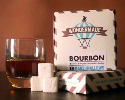 Wondermade Bourbon Marshmallows - 16 delicious bourbon flavored marshmallows