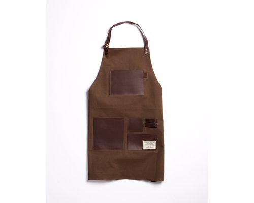 TRVR Waxed Canvas and Leather Apron - Heavy waxed canvas and thick leather, adjustable to fit the frame of any worker