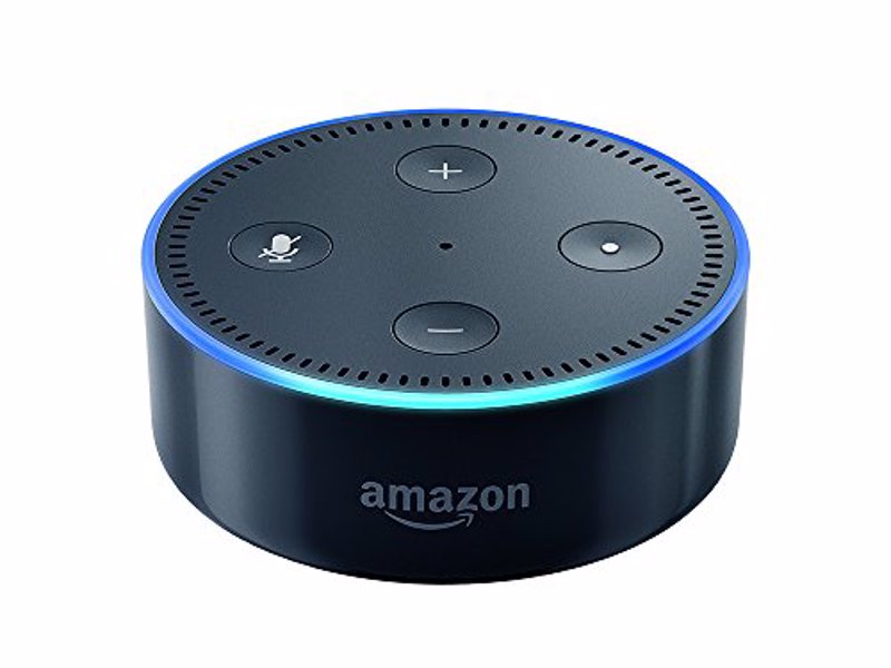 Amazon Echo Dot - Hockey puck sized version of the Amazon Echo that plugs into your existing audio system for hands-free, voice controlled smart home functionality