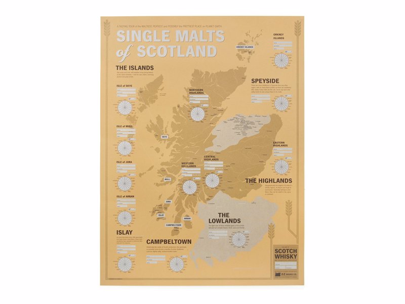 Single Malts of Scotland Tasting Map - Taste your way through every major Scotch-producing region