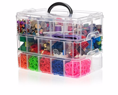 Snapcube Stackable Arts & Crafts Organizer - Versatile storage case to keep all your arts and crafting supplies organized