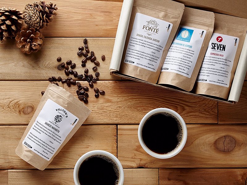 Bean Box Gourmet Coffee Sampler - A gift box selection of four gourmet coffees from Seattle's top small-batch roasters