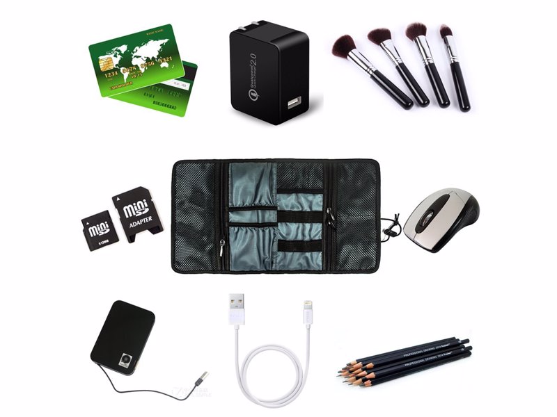 ProCase Travel Electronics Gear Organizer - Keep all your cables, SD cards, chargers, and other small items organized when you travel