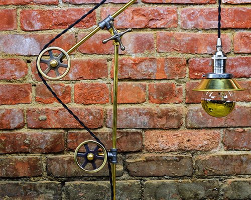 Industrial Pulley Table Lamp