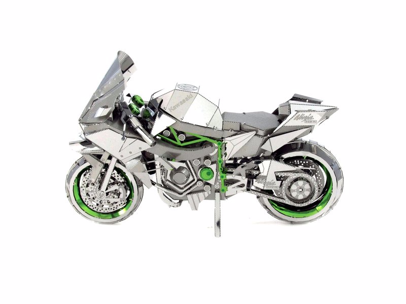 Motorcycle Metal Modelling Kit - Create a miniature metal Kawasaki Ninja H2R Motorcycle