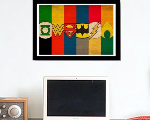 Minimalist Superhero Art Prints - Justice League and Avengers Minimalist Posters on 80lb high quality photo paper.