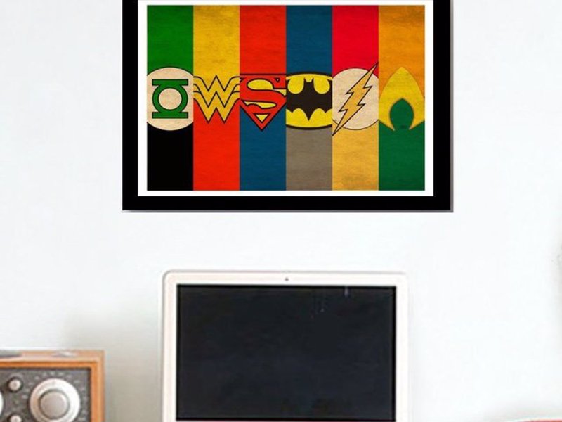 Minimalist Superhero Art Prints - Justice League and Avengers Minimalist Posters on 80lb high quality photo paper.