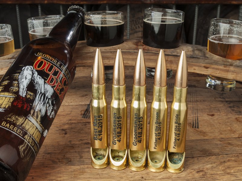 .50 Caliber Bottle Openers - Perfectly engineered bottle opener made from a real, once fired bullet