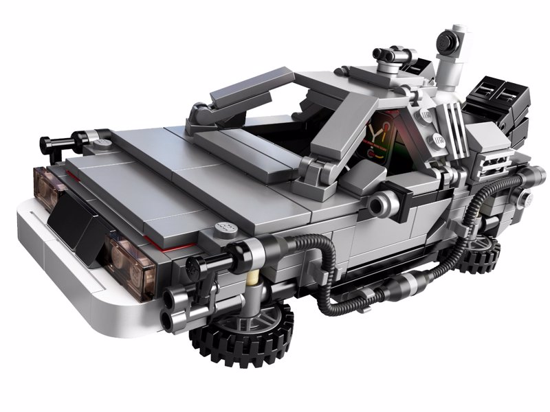 LEGO DeLorean Time Machine - Complete with gull wing doors, flux capacitor, Marty and Doc