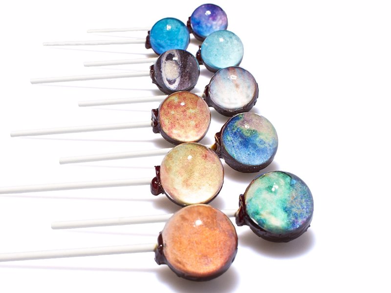 Planet Lollipops - A solar system of edible treats!