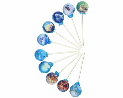 Aquatic Animal Lollipops - A collection of sweet treats featuring sea creatures