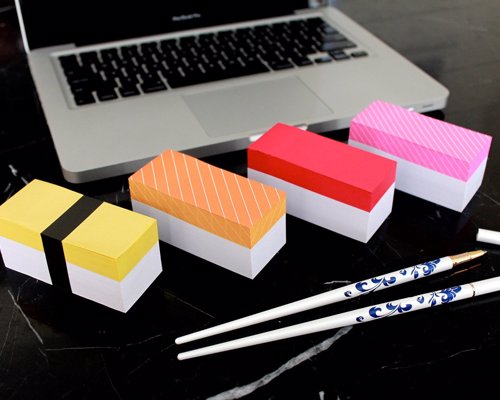 Sushi Sticky Memo Pads - Write down your to-dos on a stack of sushi memo notes
