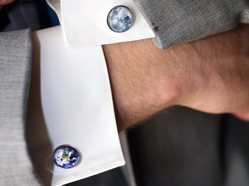 Galaxy and Space Cufflinks - Beautiful cufflinks featuring images of planets, galaxies, and even the famous Golden Record from the Voyager Probe