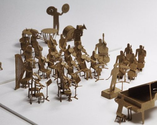 Orchestra Paper Model Set - Construct a miniature orchestra diorama with this set of precut parts
