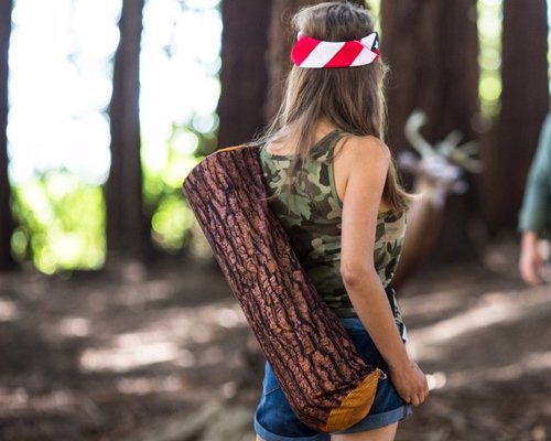 Unique Yoga Mat Bags by Brogamats - Unique Downward Facing Log and Burrito themed yoga mat bags