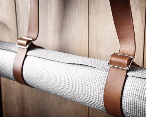 Leather Yoga Mat Strap by Mr. Lentz - A stylish and minimal way to carry your yoga mat to and from class