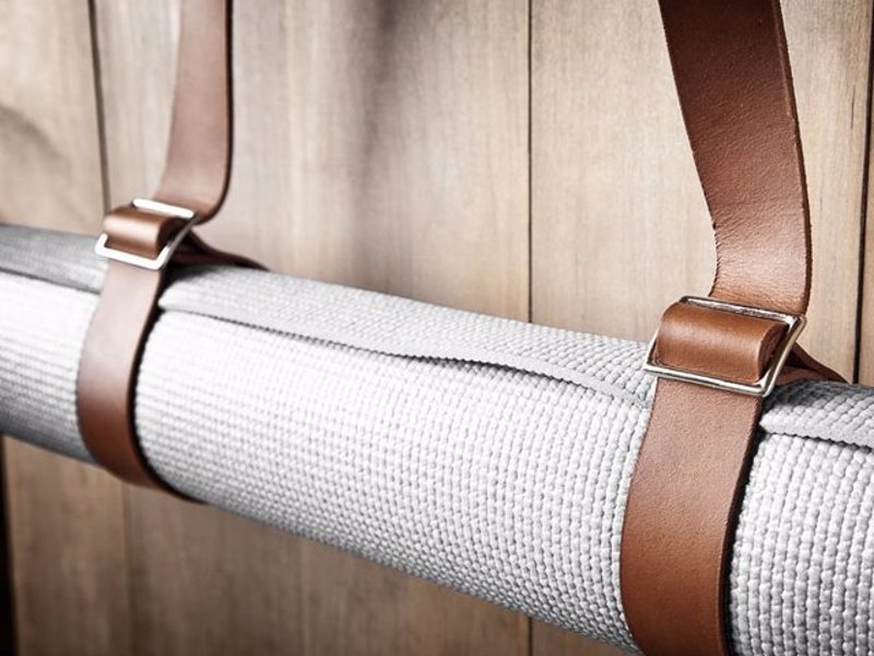 Leather Yoga Mat Strap by Mr. Lentz - A stylish and minimal way to carry your yoga mat to and from class