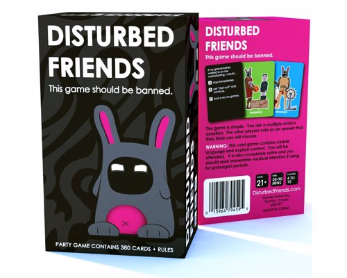 Disturbed Friends - This game should be banned - A party card game you will wish you never played - vote on what you think your friends will do in horrible situations