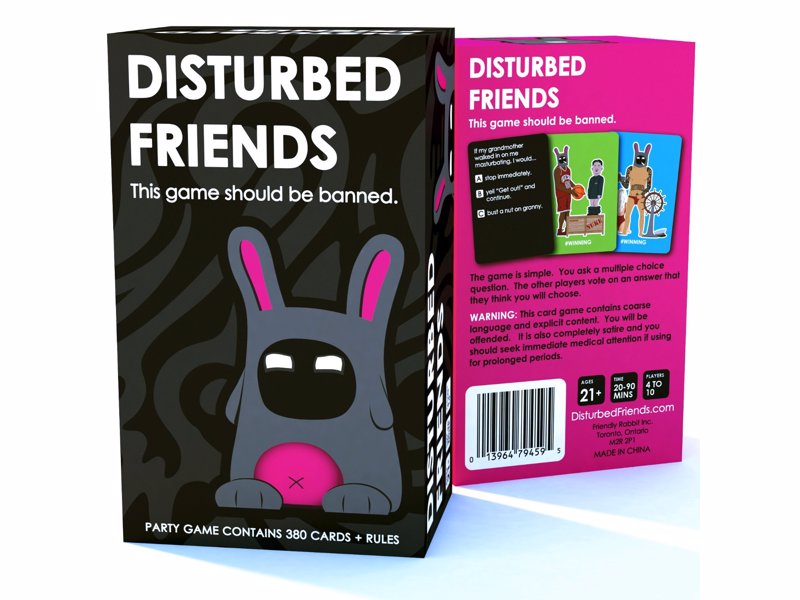 Disturbed Friends - This game should be banned - A party card game you will wish you never played - vote on what you think your friends will do in horrible situations