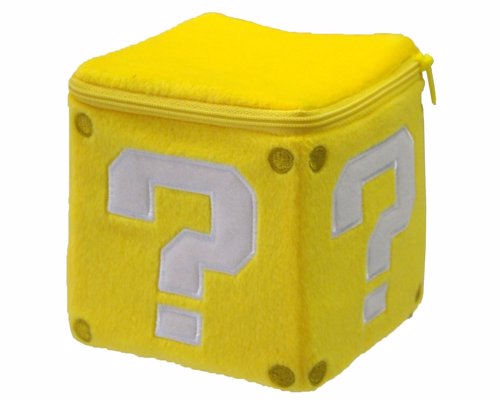 Super Mario Coin Box Plush - A cute 5" plush that can be used to hold a secret treasure trove of gifts