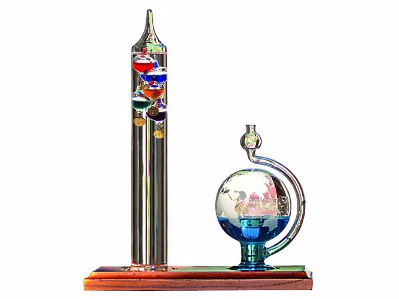 Galileo Thermometer with Goethe Barometer - A fun example of early scientific measurement inspired by Galileo's instruments