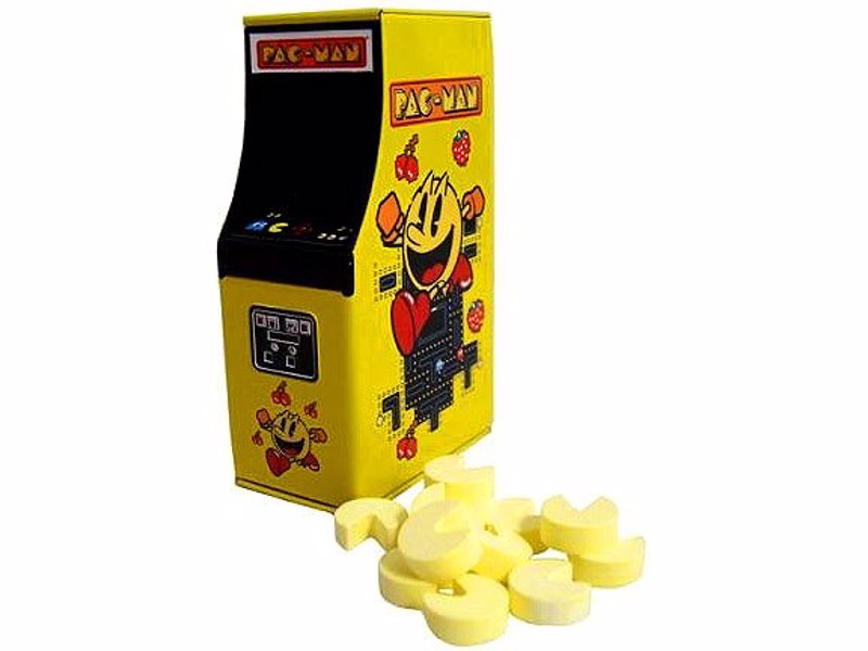 Pac-Man Arcade Candy Tin - A neat little arcade cabinet candy tin filled with Pac-Man candies