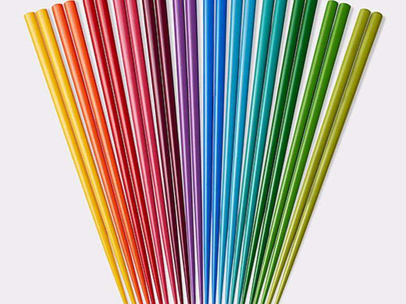 Rainbow Chopsticks Set - These rainbow chopsticks are bound to brighten up any dinner party