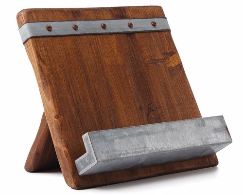 Reclaimed Wooden Cookbook & Ipad Stand - Beautiful and function stand made from 19th century European Wood