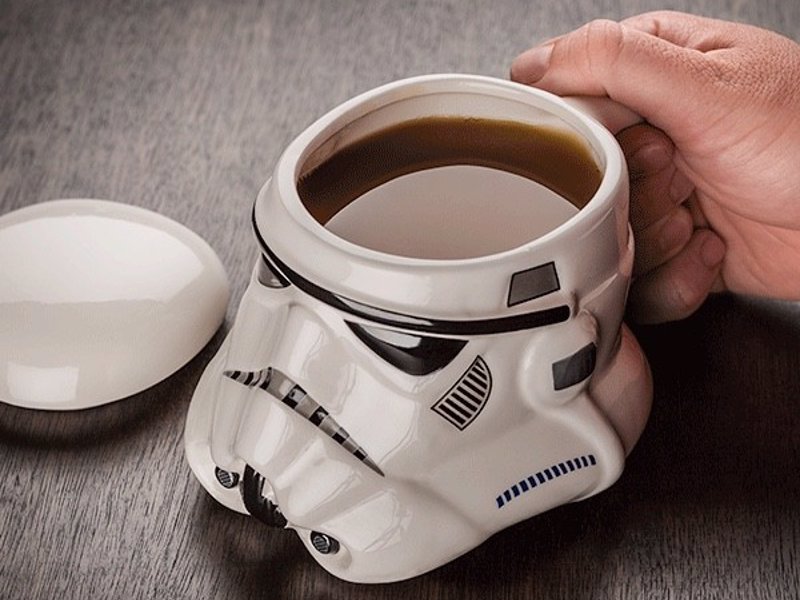 Stormtrooper Helmet Mug - Star Wars Stormtrooper Helmet 3D Ceramic Coffee and Drink Mug with Removable Lid