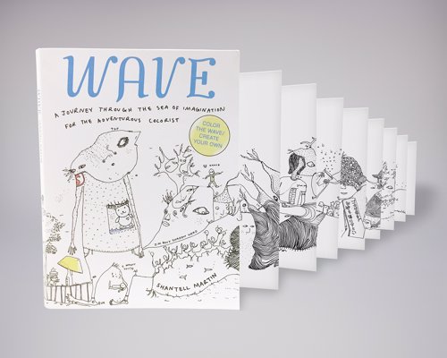 WAVE: A Journey Through the Sea of Imagination - An adult coloring book with a difference - one long continuous unfolding illustration