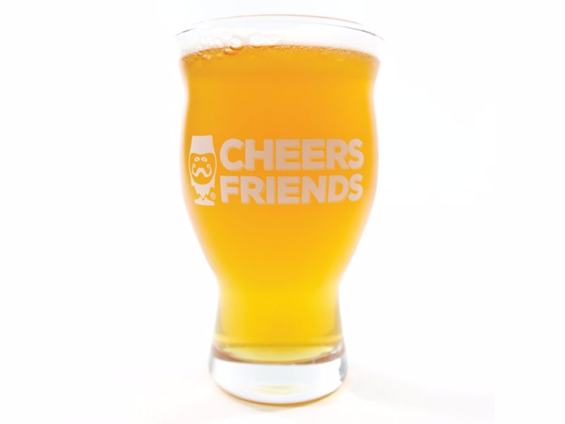 CraftBeerd Glassware -  “Cheers Friends” - A beautiful, bold glass with a happy beer message