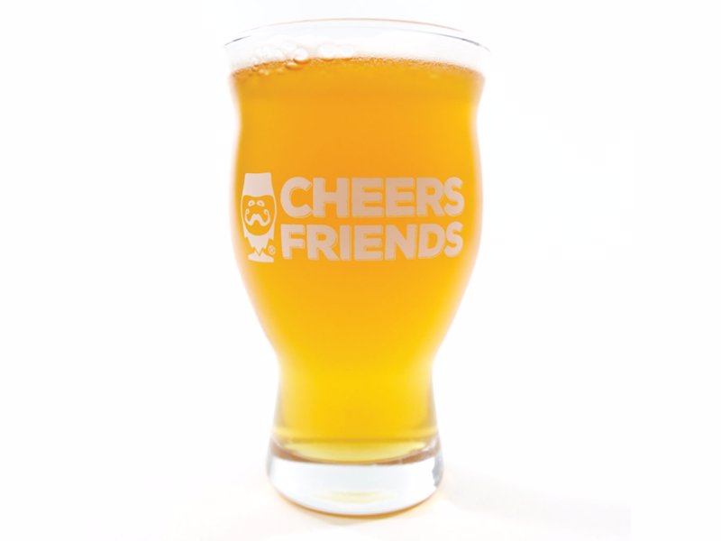 CraftBeerd Glassware - “Cheers Friends” - A beautiful, bold glass with a happy beer message