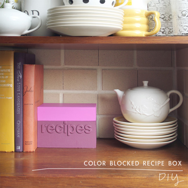 DIY Recipe Box - Make a cute box for them to store all their favourite recipes, and maybe add a few of your own. Makes a great personal wedding or house warming gift