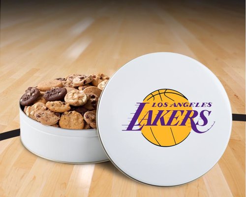 Mrs Fields NBA cookies - Cookies and tins featuring your favorite NBA team logos, yum!