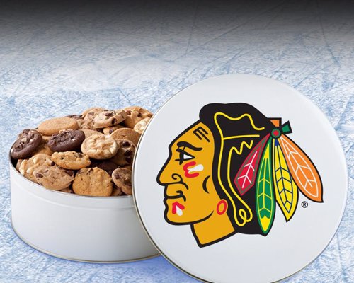 Mrs. Fields NHL Team cookies - Cookies and tins featuring your favorite NHL team logos, yum!