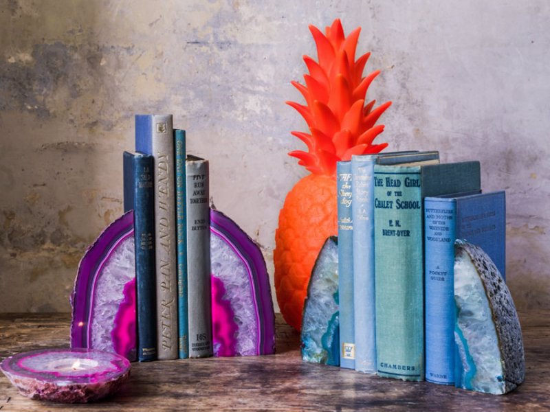 Agate Bookends - Stop the mounds of geology and science books falling off your shelf with these beauties