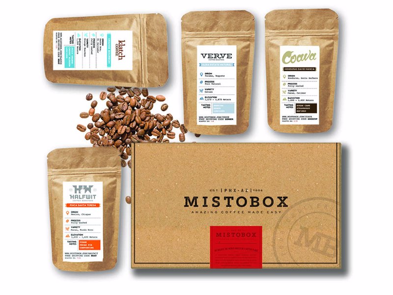 MistoBox Gourmet Coffee Subscription - Explore coffees from a variety of specialty roasters across the US, delivered direct to your door each month