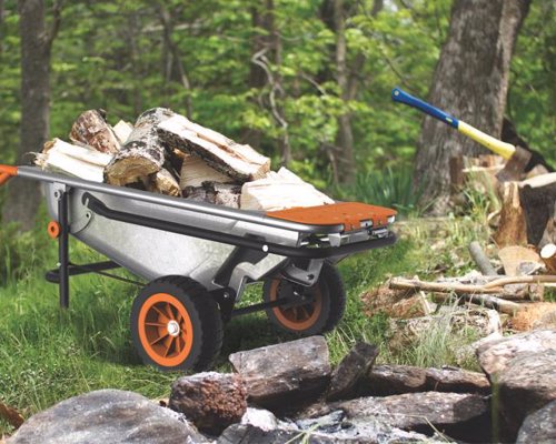 WORX Aerocart 8-in-1 Wheelbarrow, Dolly and Cart - 8-in-1 all-purpose wheelbarrow, yard cart & dolly that lightens every load