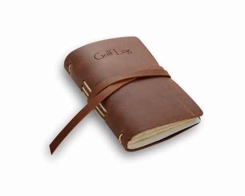 Rustic Leather Golf Log - A quality pocket sized golf log