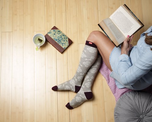 VIM & VIGR Fashionable Compression Socks - These knee high socks stylishly invigorate legs after sitting for long periods when working or travelling, or when recovering from exercise