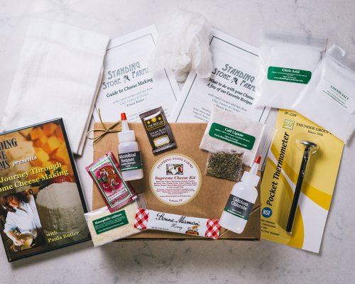 Standing Stone Cheese Making Kits - Get started with cheese making with this range of starter kits that teach you how to make cheeses like Mozzarella, Ricotta and Marscapone