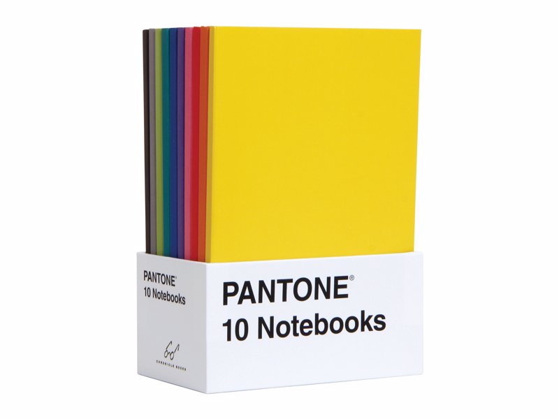 Pantone Notebooks - A set of 10 miniature journals featuring Pantone's iconic color chip design in ten sumptuous shades