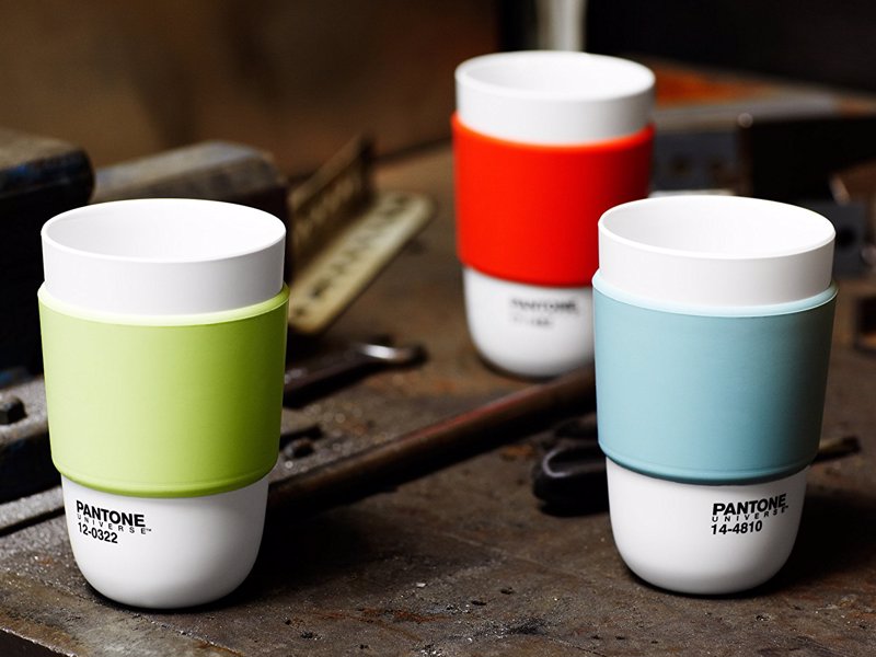 Pantone Color Cup with Silicone Band - Minimalist cups inspired by the colors of the Pantone Color Matching System
