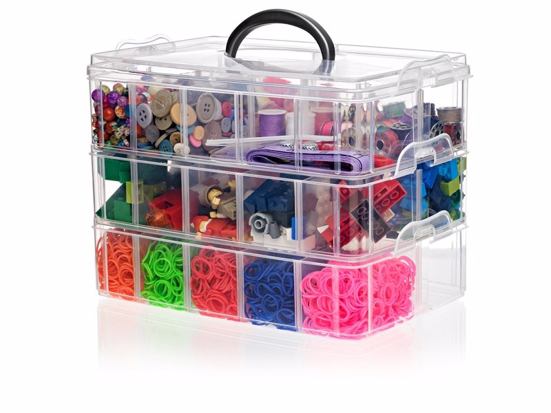 Snapcube Stackable Arts & Crafts Organizer - Versatile storage case to keep all your arts and crafting supplies organized