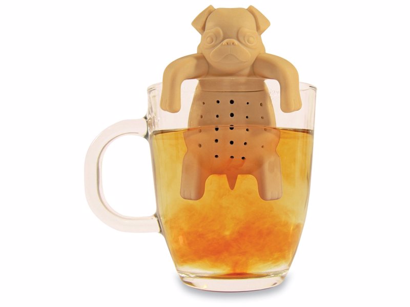 Pug in a Mug Tea Infuser - Silicone tea infuser shaped like an adorable pug