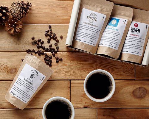 Bean Box Gourmet Coffee Sampler - A gift box selection of four gourmet coffees from Seattle's top small-batch roasters