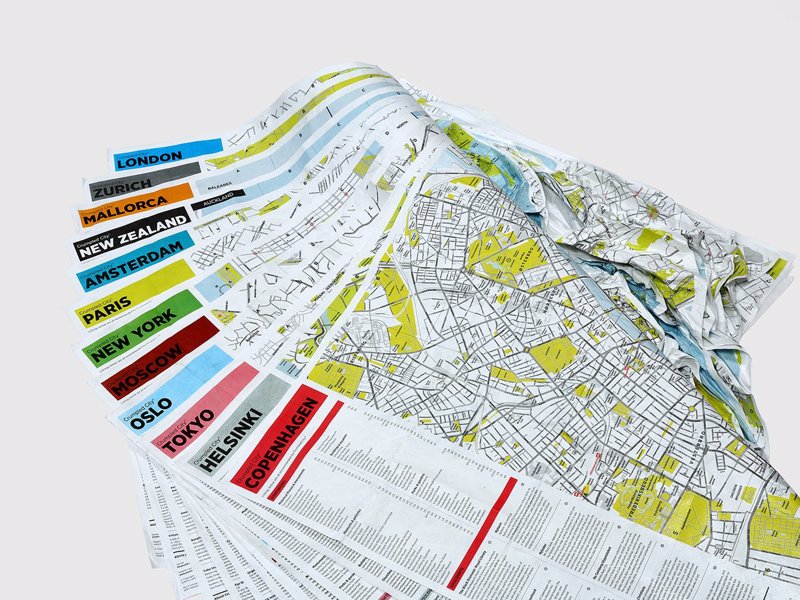 Crumpled City Maps - Waterproof and rip resistant city maps you can simply scrunch up and pop in your pocket