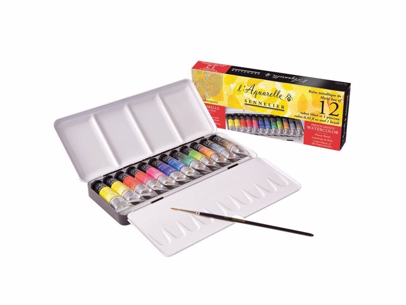 Sennelier Watercolor Set - A collection of high quality watercolor paints inspired by the bright and lively palette of Southern France