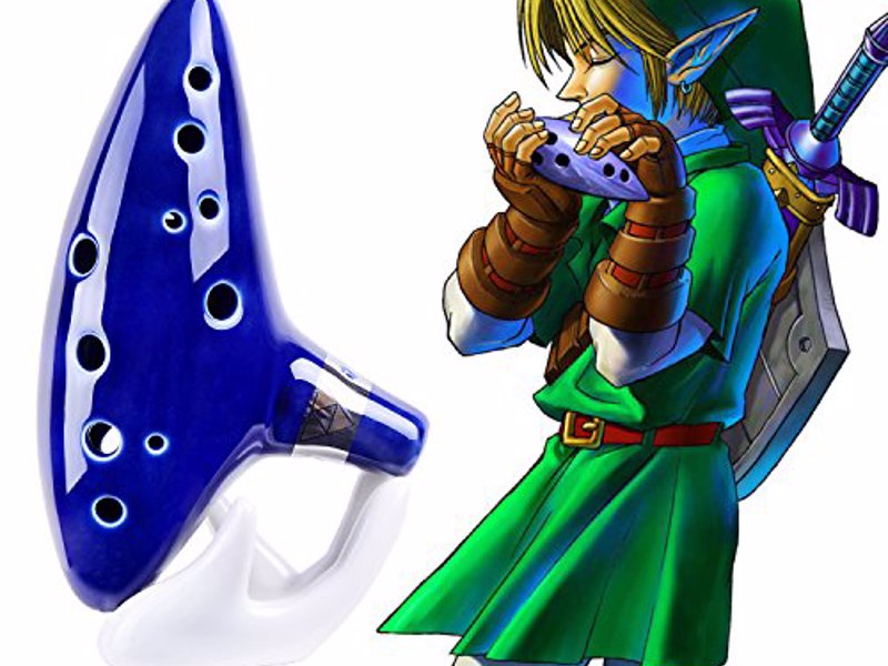 Legend of Zelda Ocarina - Channel your inner Zelda with this beautiful 12-Hole Ceramic Ocarina instrument