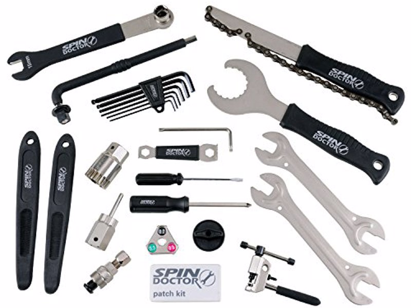 Spin Doctor Essential Bicycle Tool Kit - An all in one compact tool kit for cyclists allowing them to do most maintenance and repairs themselves